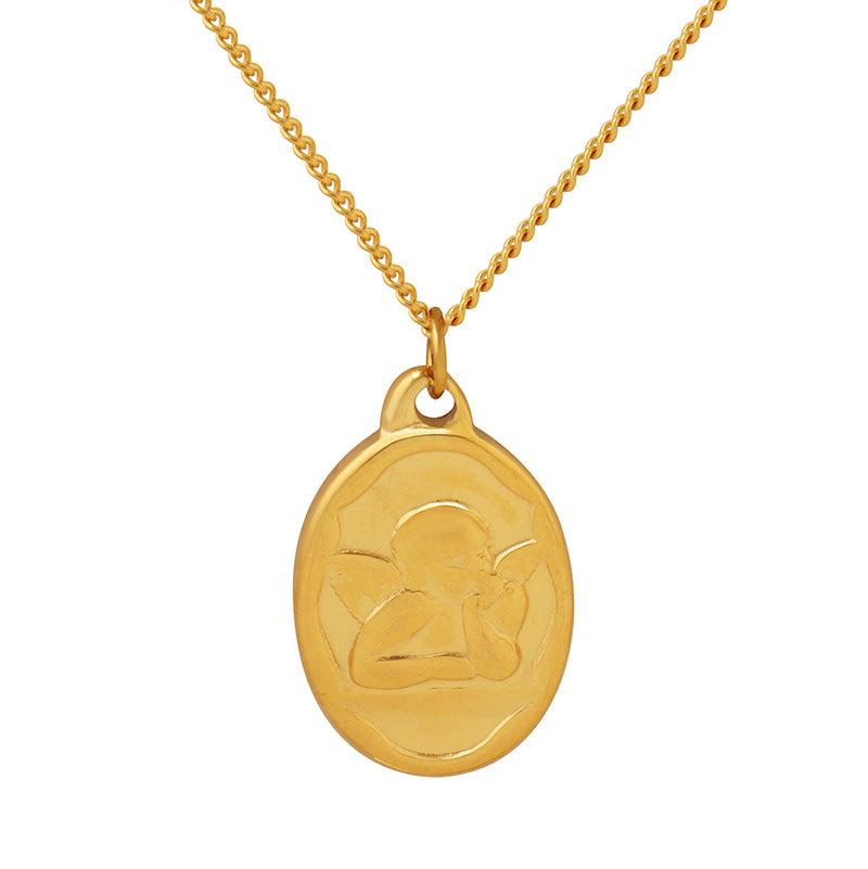 Wholesale 18K Gold Creative Titanium Steel Clavicle Chain Necklace